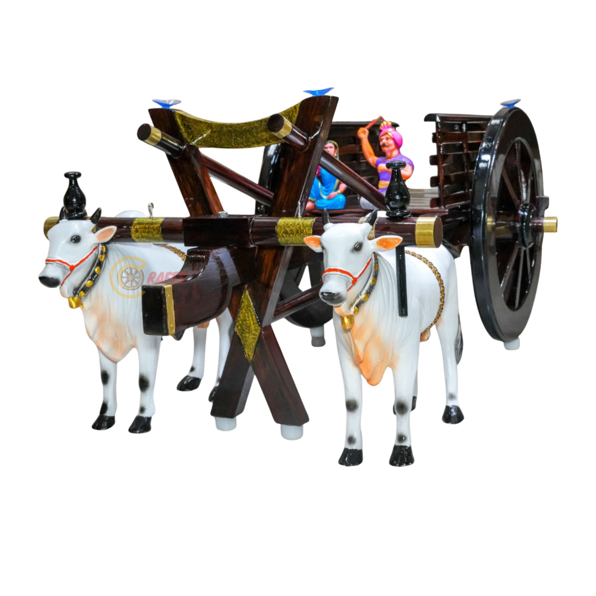 Dark Brown Bullock Cart Teapoy - Standard