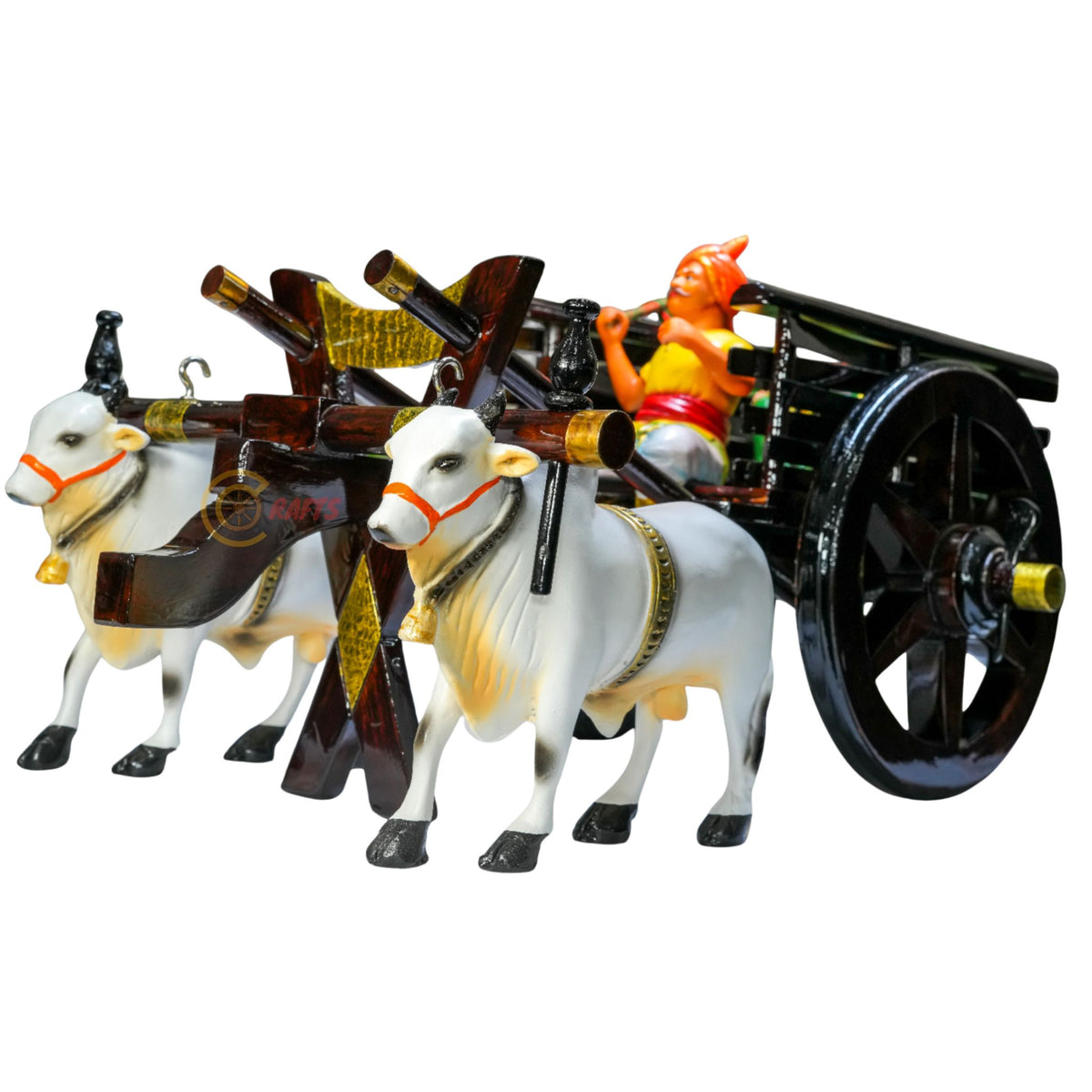 Dark Brown Bullock Cart Set – Medium — main product photo on white background