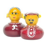 Etikoppaka Round Couple Doll Pair – view 3