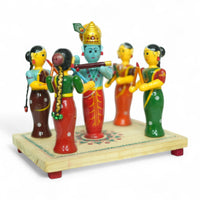 Etikoppaka Krishna with Gopikas Dandiya Set — right-side view