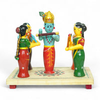 Etikoppaka Krishna with Gopikas Dandiya Set — handcrafted Etikoppaka lacquerware, main product photo
