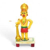 Etikoppaka Lord Hanuman Figurine — handcrafted Etikoppaka lacquerware, view 2