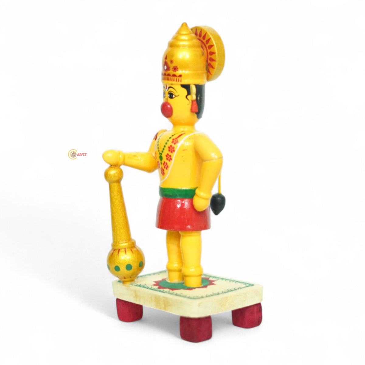 Etikoppaka Lord Hanuman Figurine — side view