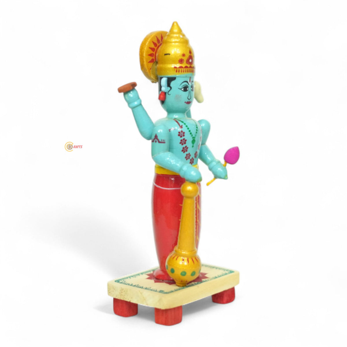Etikoppaka Lord Vishnu Figurine — right-side view