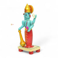 Etikoppaka Lord Vishnu Figurine — side view