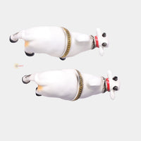 Fiber Ongole Bulls Pair – Medium — alternate back view