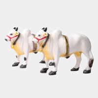 Fiber Ongole Bulls Pair – Small — left-side view